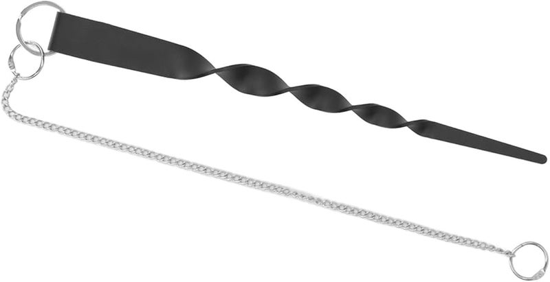 سلسلة مطر من الفولاذ المقاوم للصدأ مطلي بالبودرة 12 بوصة حلزونية 17 بوصة سلسلة حديقة مزاريب مقاومة للرياح - Image 4